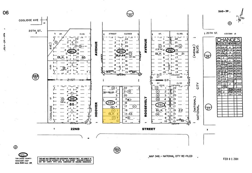 2145 Hoover Ave, National City, CA to rent - Plat Map - Image 3 of 3
