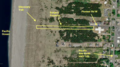 Pioneer Rd, Long Beach, WA - aerial  map view