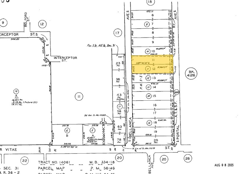 9000 Bellanca Ave, Los Angeles, CA for rent - Plat Map - Image 2 of 2