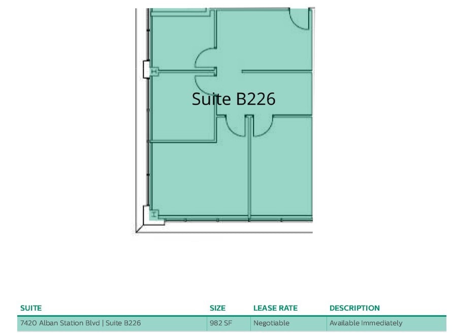 7426-7432 Alban Station Blvd, Springfield, VA to rent Floor Plan- Image 1 of 1