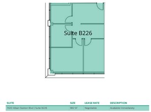 7426-7432 Alban Station Blvd, Springfield, VA to rent Floor Plan- Image 1 of 1