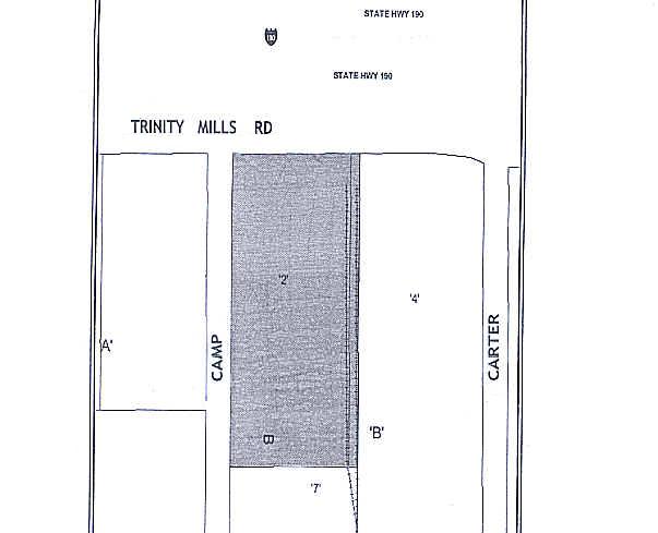 1135 W Trinity Mills Rd, Carrollton, TX for rent - Plat Map - Image 2 of 5