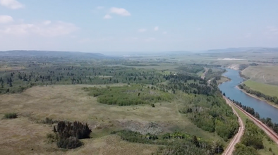 2 Bow River, Rocky View No 44, AB - aerial  map view