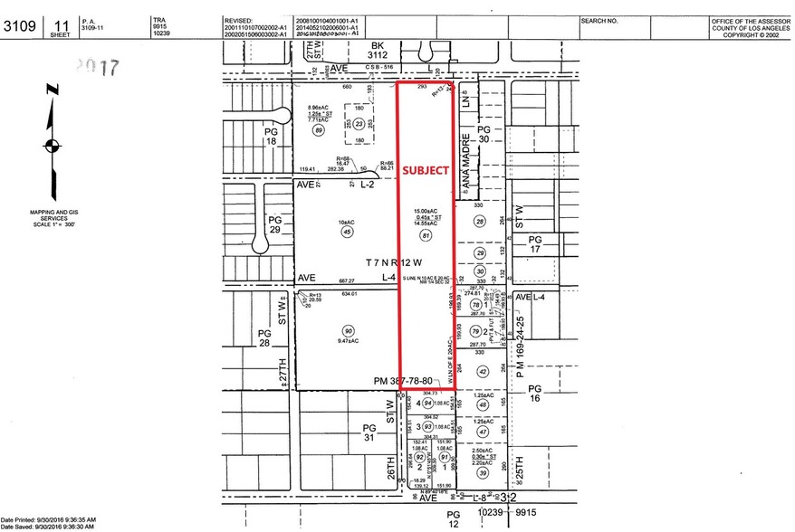 W Avenue L, Lancaster, CA for sale - Plat Map - Image 2 of 3