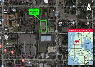 700 Magnolia Dr, Clearwater, FL - AERIAL  map view