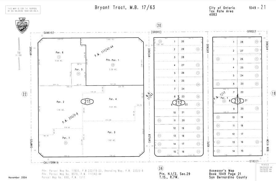 633 S Hope Ave, Ontario, CA for rent - Plat Map - Image 2 of 2