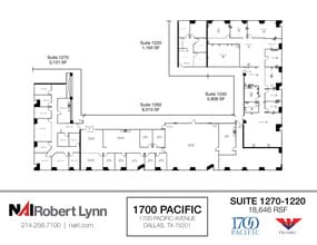 1700 Pacific Ave, Dallas, TX to rent Floor Plan- Image 2 of 2