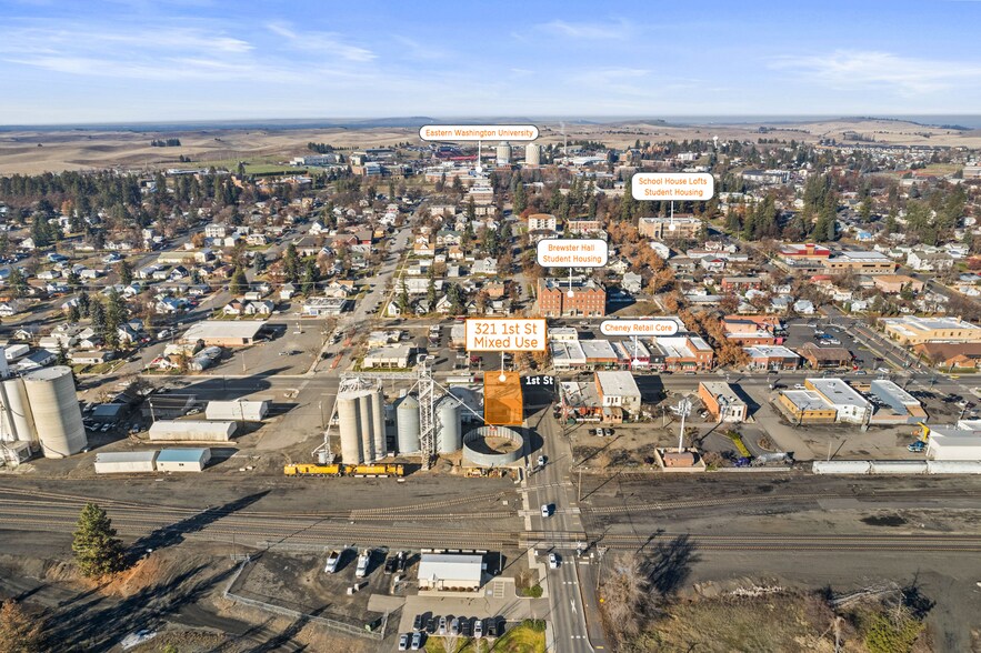 321 1st St, Cheney, WA for sale - Aerial - Image 2 of 5