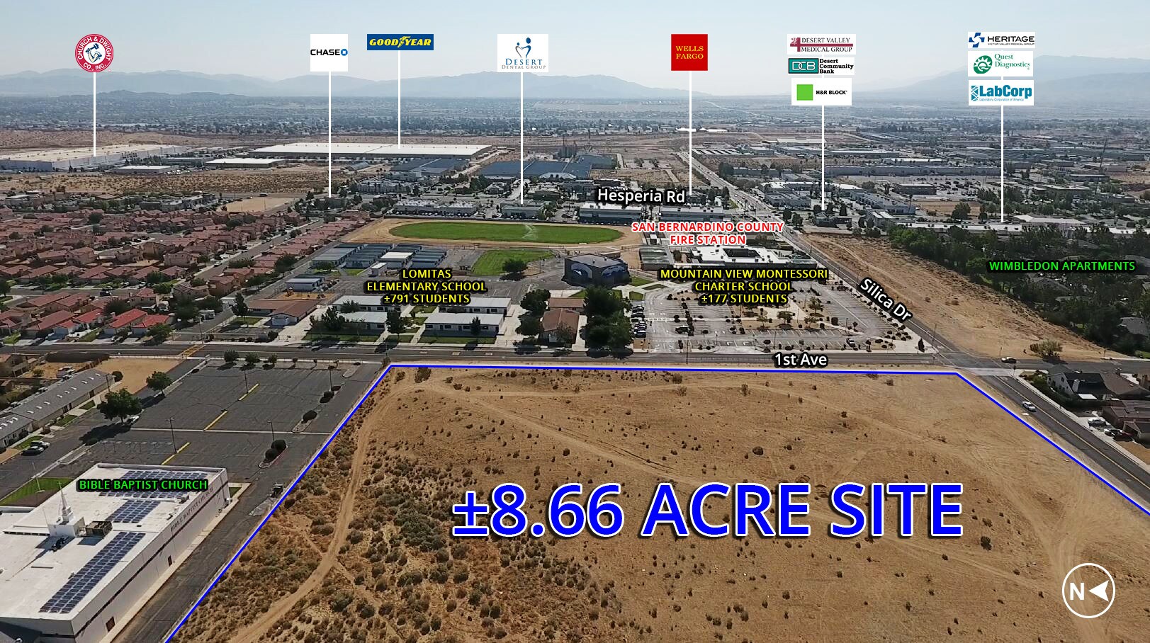 First Ave, Victorville, CA for sale Aerial- Image 1 of 1