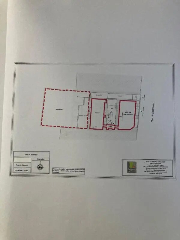 Retail in Rennes for sale Floor Plan- Image 1 of 3