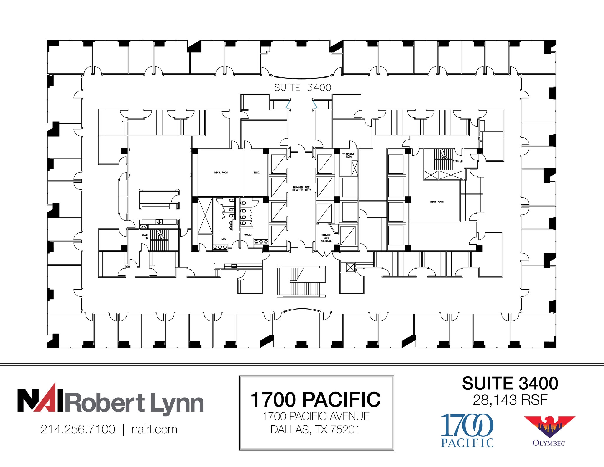 1700 Pacific Ave, Dallas, TX to rent Floor Plan- Image 1 of 1