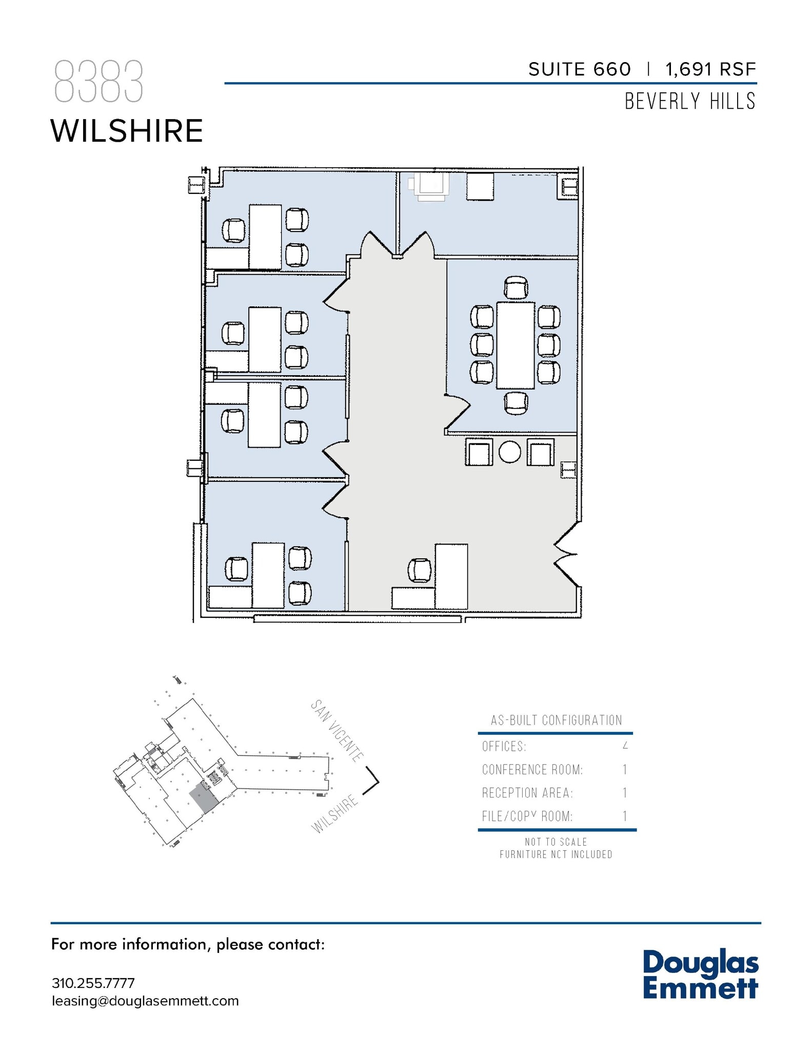 8383 Wilshire Blvd, Beverly Hills, CA to rent Floor Plan- Image 1 of 1