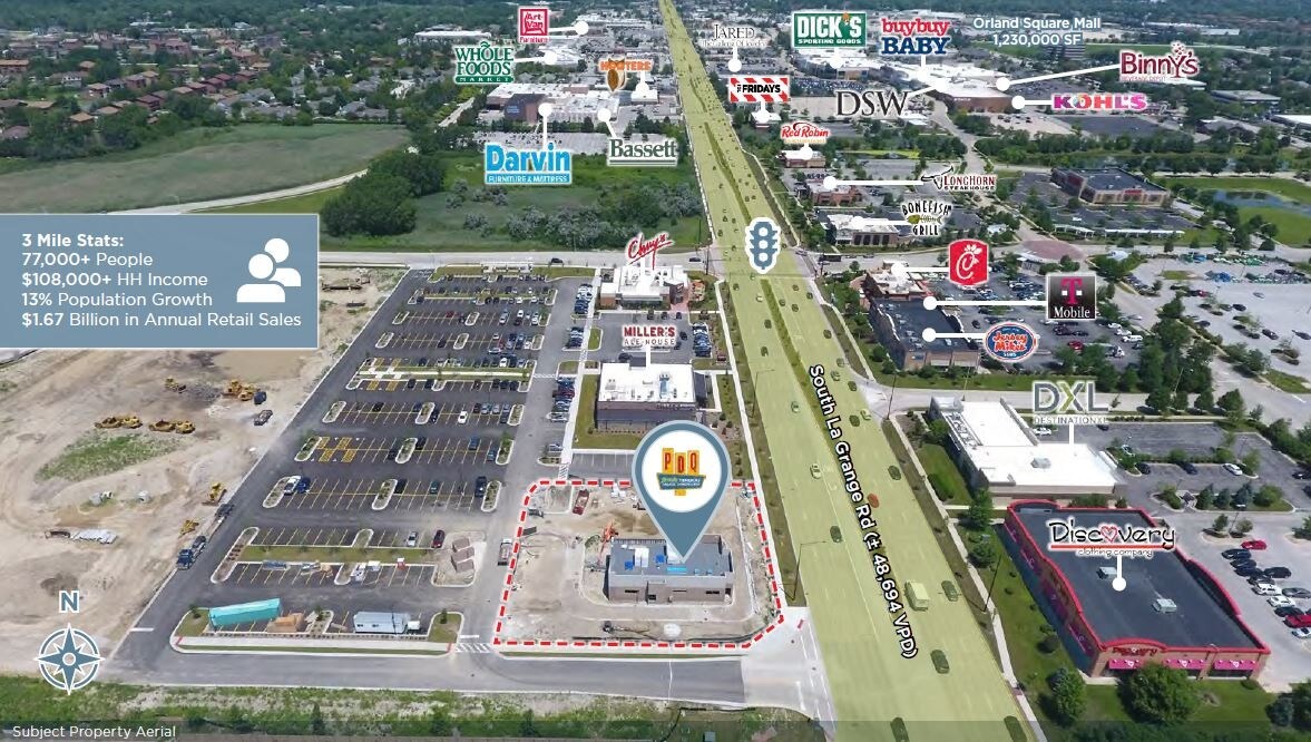 15646 S La Grange Rd, Orland Park, IL for sale Aerial- Image 1 of 1