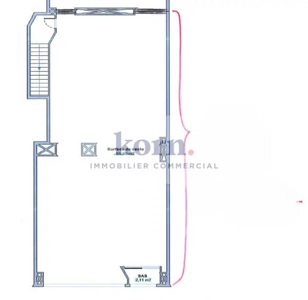 Retail in Saint-Cloud to rent - Floor Plan - Image 2 of 4