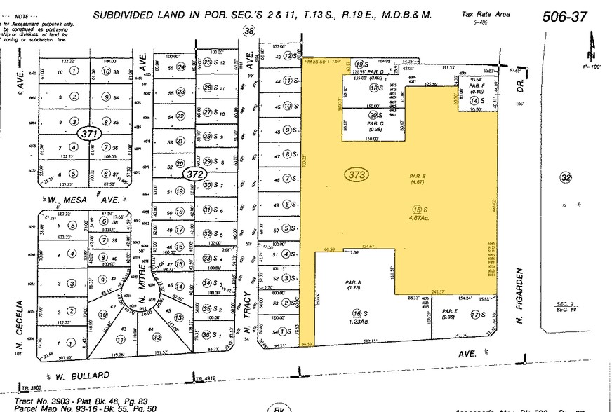 6055 N Figarden Dr, Fresno, CA for rent - Plat Map - Image 2 of 5