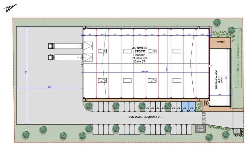 Light Industrial in Genas for sale - Floor Plan - Image 3 of 3