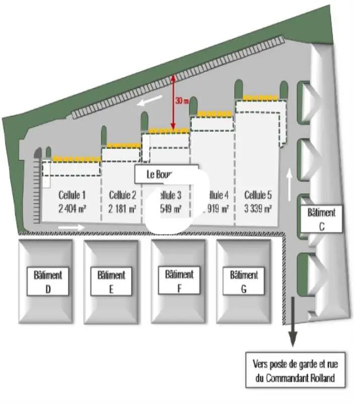 Light Industrial in Le Bourget to rent Site Plan- Image 1 of 4