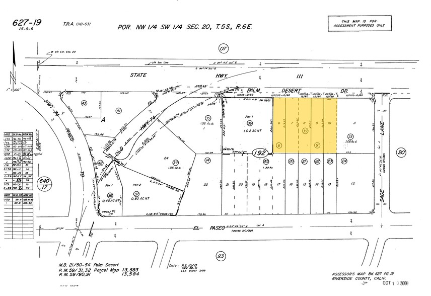 73175-73221 Hwy 111, Palm Desert, CA for sale - Plat Map - Image 1 of 1