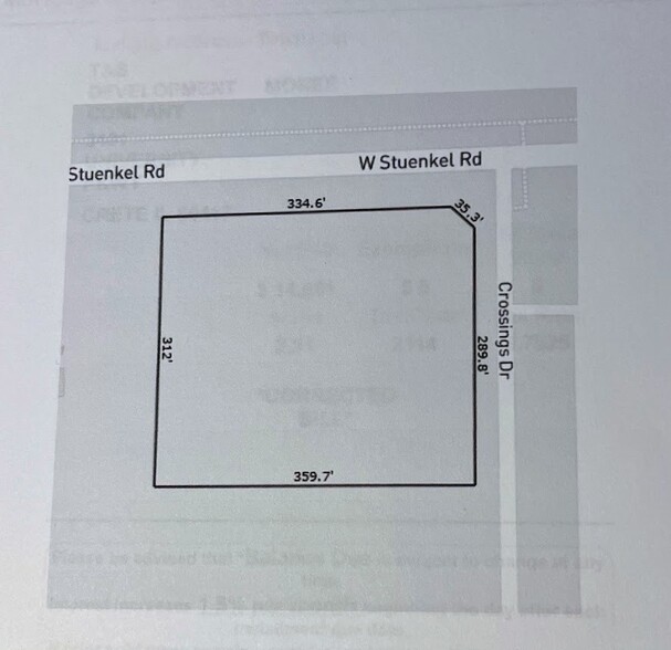 Lot 1 W Stuenkel Rd, University Park, IL for rent - Plat Map - Image 3 of 4