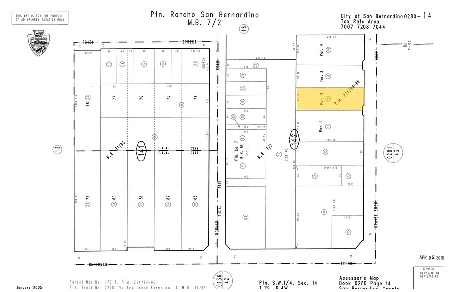 380 E Orange Show Rd, San Bernardino, CA for sale - Plat Map - Image 2 of 12