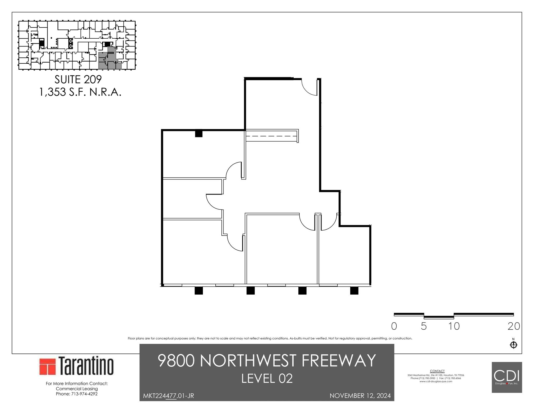 9800 Northwest Fwy, Houston, TX to rent Site Plan- Image 1 of 1
