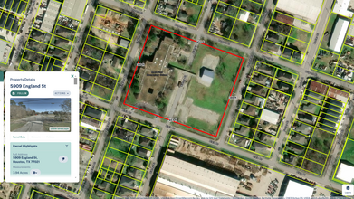 5909 England St, Houston, TX - aerial  map view