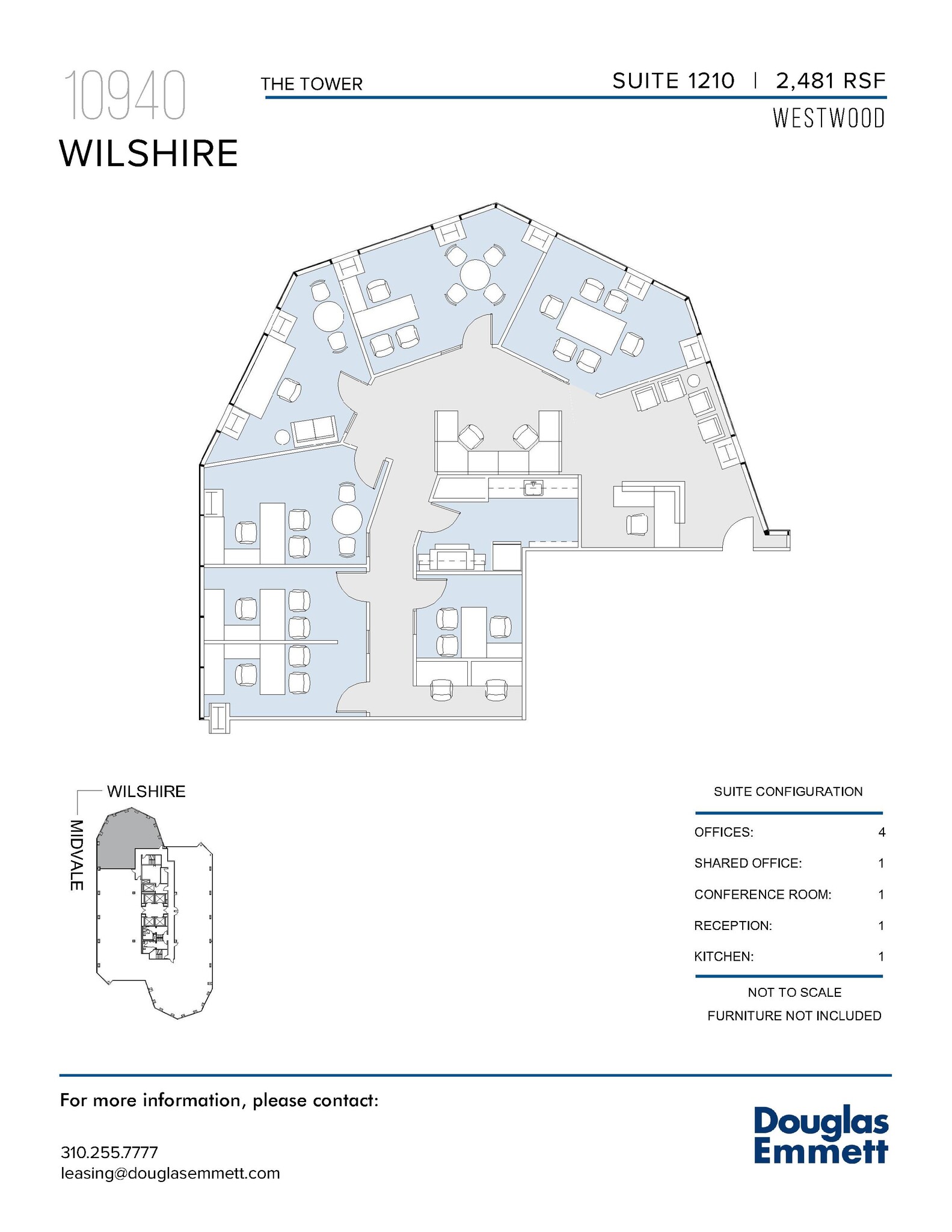 10940 Wilshire Blvd, Los Angeles, CA to rent Floor Plan- Image 1 of 1