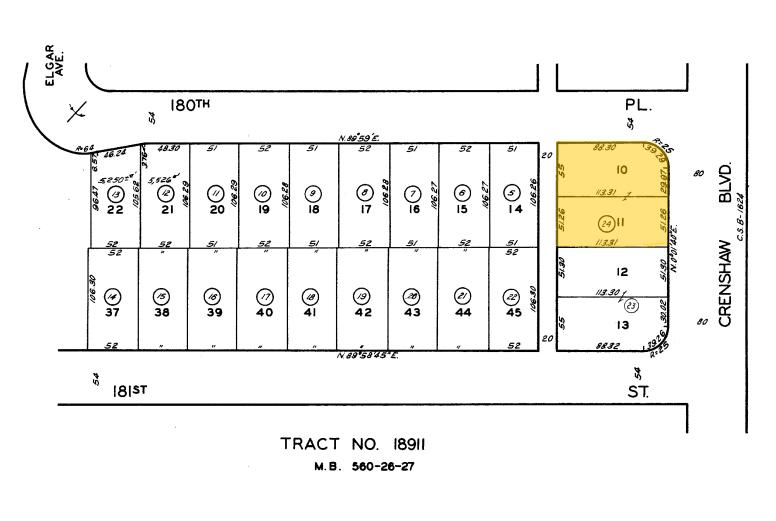 18039 Crenshaw Blvd, Torrance, CA for rent - Plat Map - Image 3 of 5