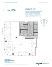 1090 W Georgia St, Vancouver, BC for rent Floor Plan- Image 1 of 1