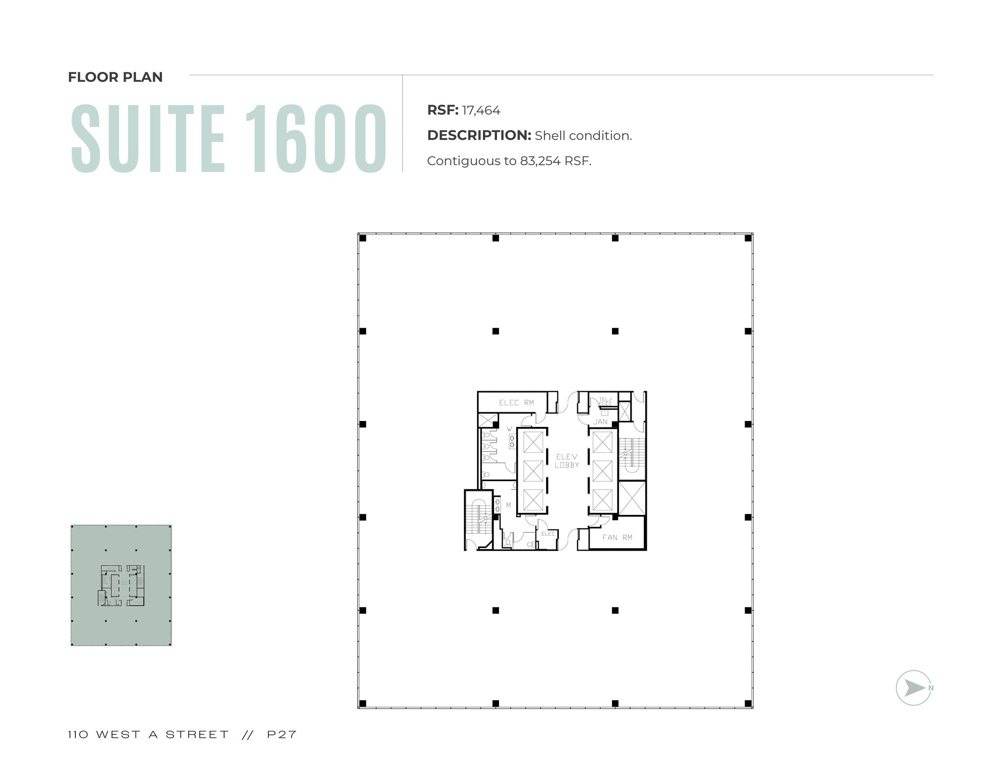 110 W A St, San Diego, CA to rent Floor Plan- Image 1 of 1