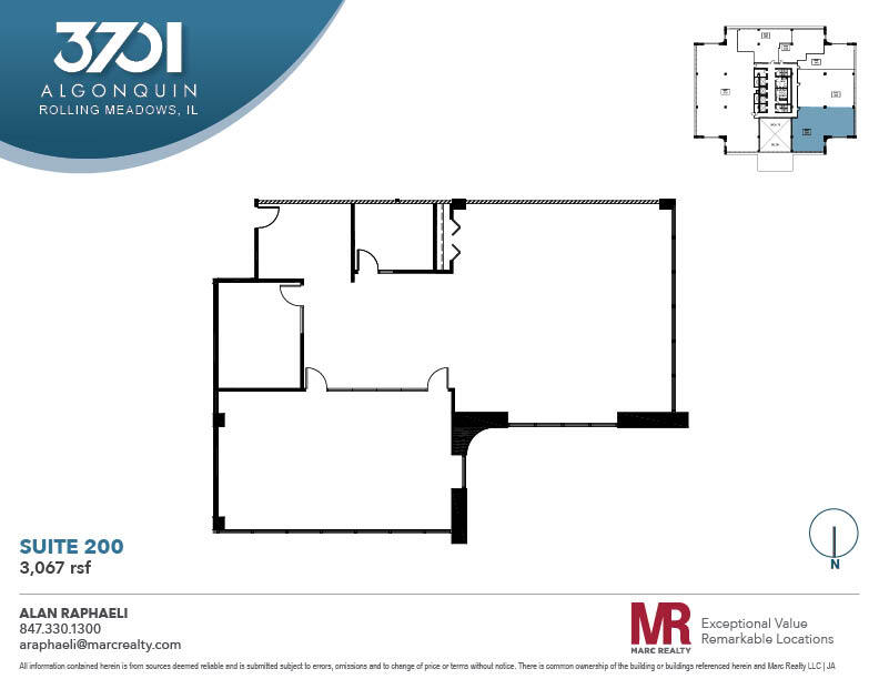 3701 Algonquin Rd, Rolling Meadows, IL for rent Floor Plan- Image 1 of 4