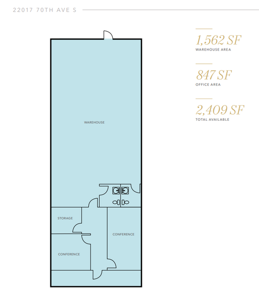 22017-22035 70th Ave S, Kent, WA for rent - Floor Plan - Image 2 of 2