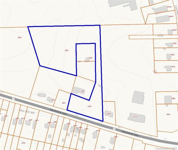 256 Davidson Hwy, Concord, NC for sale - Plat Map - Image 1 of 3