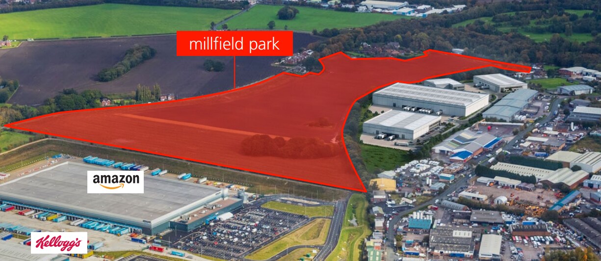 Millfield Ln, Haydock to rent Aerial- Image 1 of 2