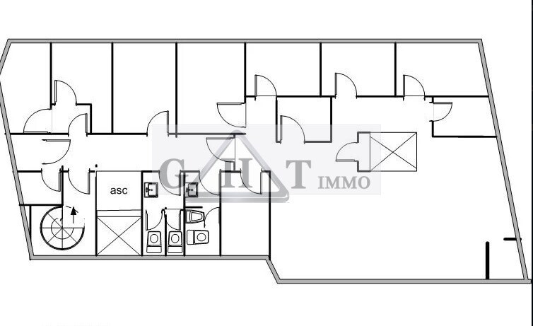 Office in Clichy to rent - Floor Plan - Image 2 of 10