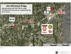 411 Whitetail Ridge, Dripping Springs, TX - AERIAL  map view - Image1