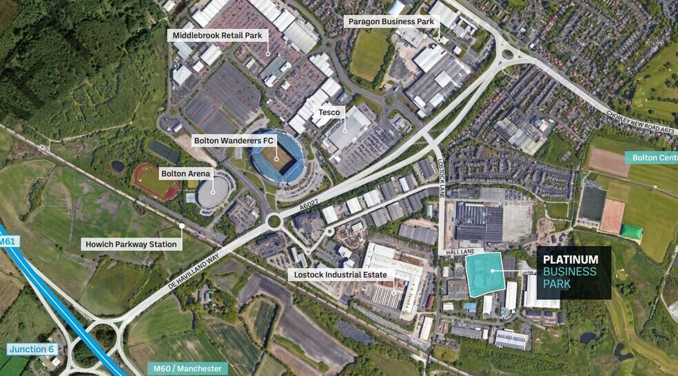 Hall Ln, Bolton to rent - Aerial - Image 1 of 2