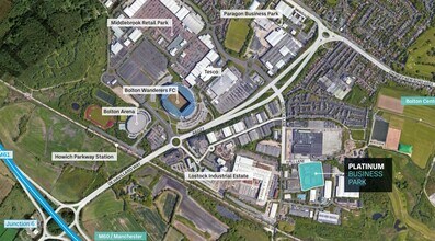 Hall Ln, Bolton, GTM - AERIAL map view