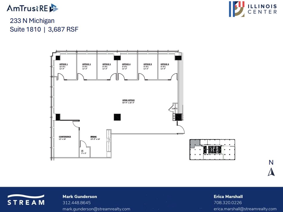 233 N Michigan Ave, Chicago, IL to rent Floor Plan- Image 1 of 1