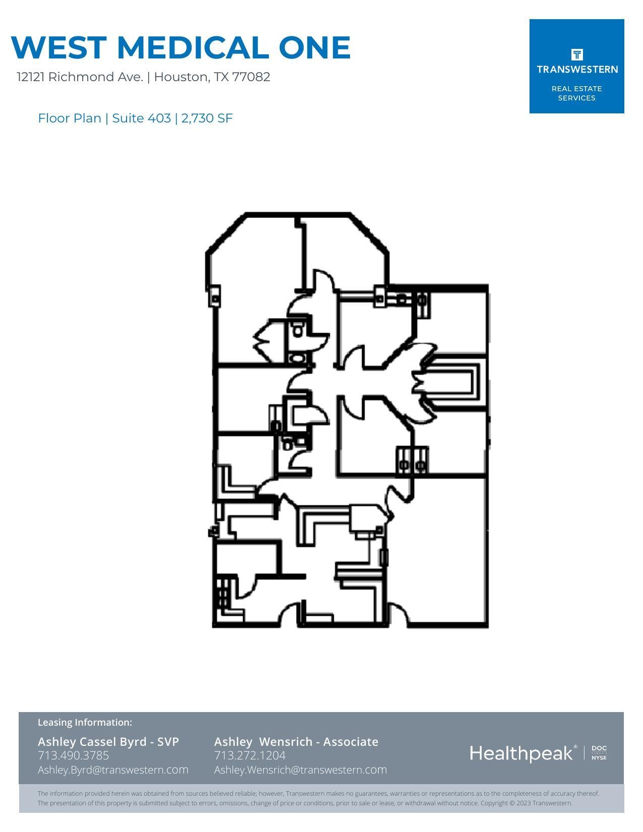 12121 Richmond Ave, Houston, TX to rent Floor Plan- Image 1 of 2