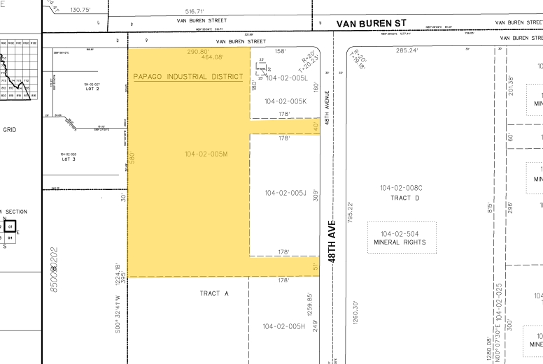 240 N 48th Ave, Phoenix, AZ for rent - Plat Map - Image 2 of 6