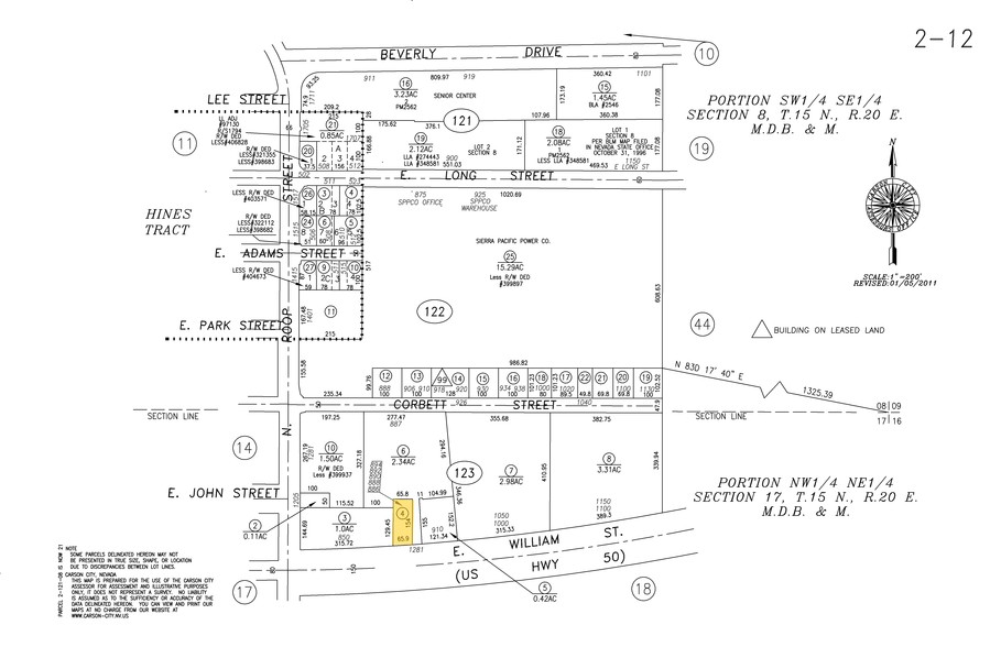 886-892 E William St, Carson City, NV for sale - Plat Map - Image 1 of 1