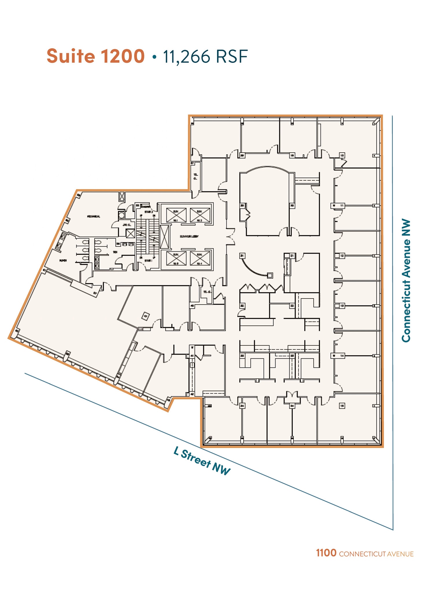 1100 Connecticut Ave NW, Washington, DC to rent Floor Plan- Image 1 of 5