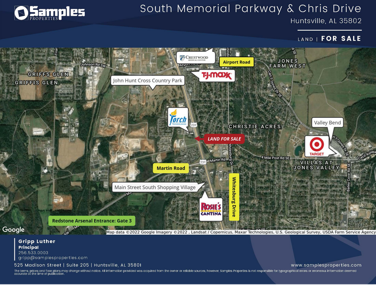 South Memorial Parkway & Chris Drive, Huntsville, AL for sale - Building Photo - Image 2 of 5