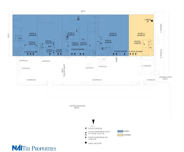 627 Distribution Dr, Morrisville, NC for rent - Floor Plan - Image 3 of 3