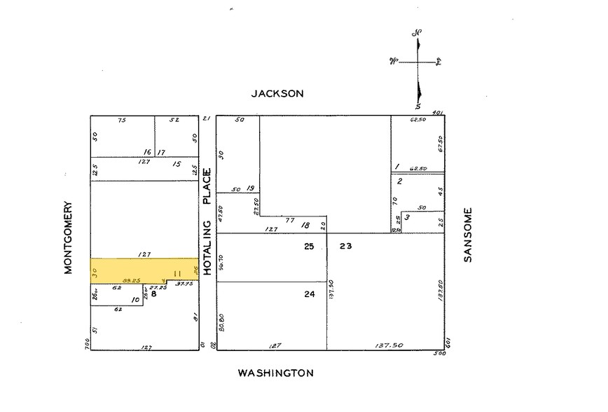 722-726 Montgomery St, San Francisco, CA for rent - Plat Map - Image 2 of 5