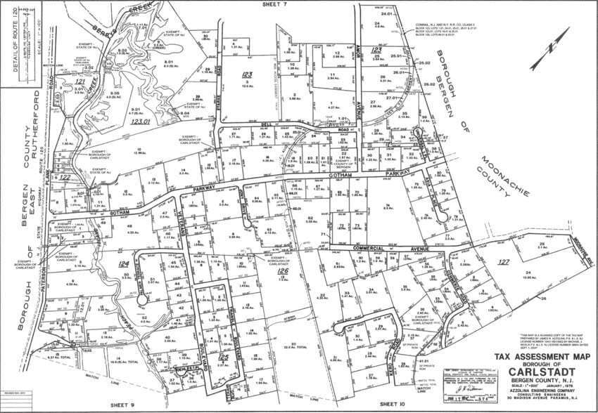110 Amor Ave, Carlstadt, NJ to rent - Plat Map - Image 3 of 3