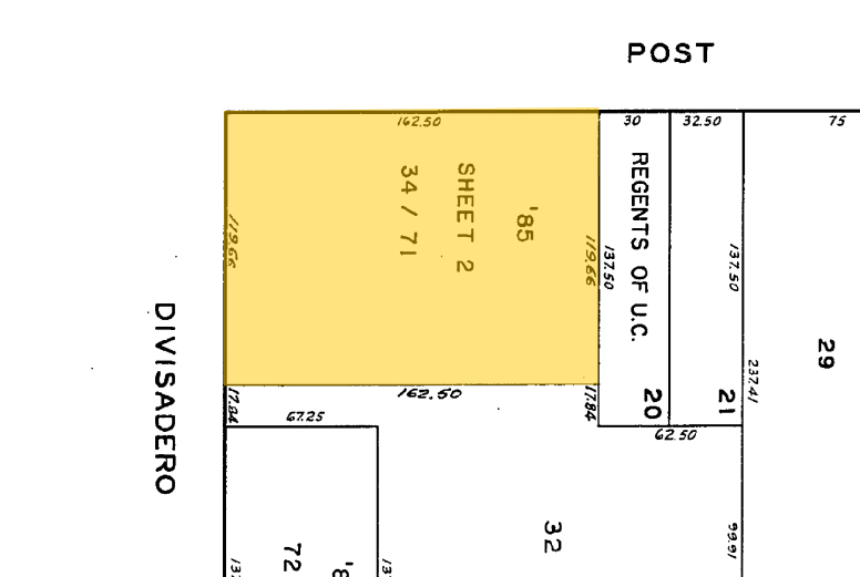 2299 Post St, San Francisco, CA for sale - Plat Map - Image 2 of 12