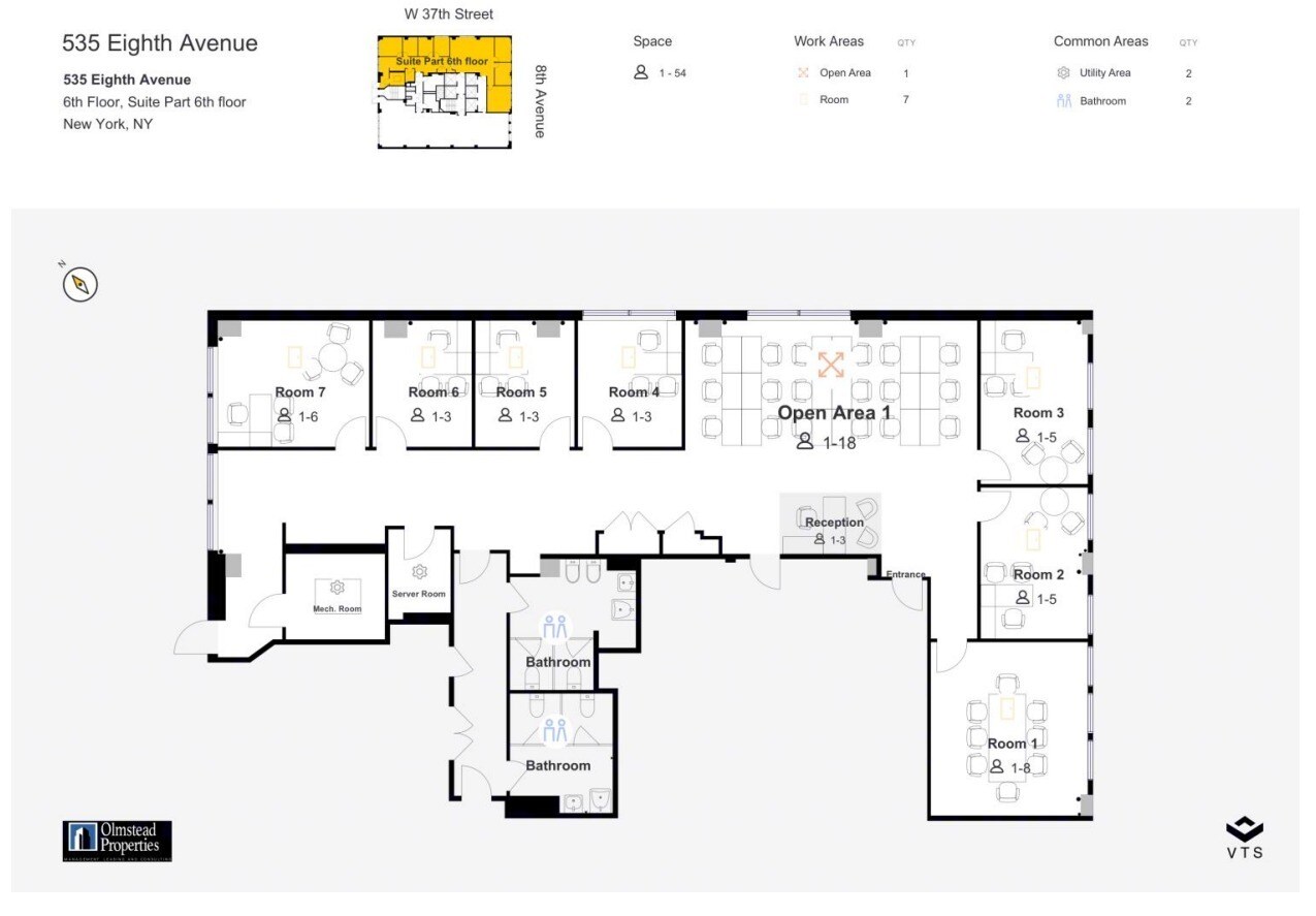 535 Eighth Ave, New York, NY to rent Floor Plan- Image 1 of 4