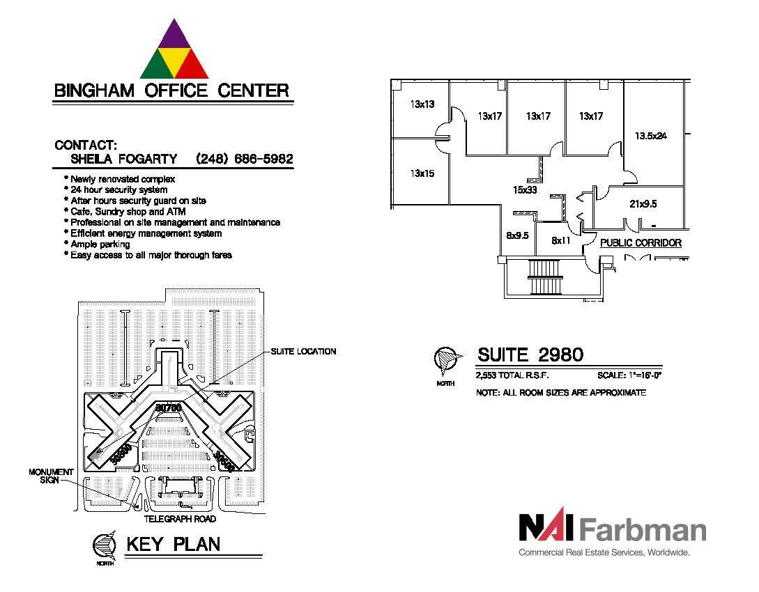 30600-30700 - 30800 Telegraph Rd, Bingham Farms, MI to rent Floor Plan- Image 1 of 1